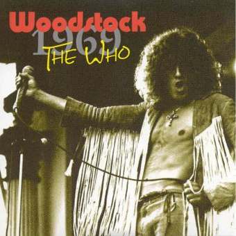 Der Sänger von The Who am Mikrofon, in einer Fransenjacke
